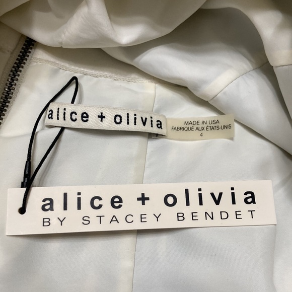 Alice + Olivia by Stacey Bendet Sleeveless Dress in Blue and White Sz 4 - Picture 13 of 14